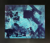 Mark Lewis Custom Framed Original Painting On Canvas #045-25 (Lewis) at PristineAuction.com