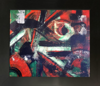 Mark Lewis Custom Framed Original Painting On Canvas #047-25 (Lewis) at PristineAuction.com