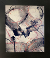 Mark Lewis Custom Framed Original Painting On Canvas #048-25 (Lewis) at PristineAuction.com