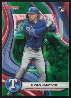 Evan Carter 2024 Bowman's Best Green Refractors #66 RC #64/99 at PristineAuction.com