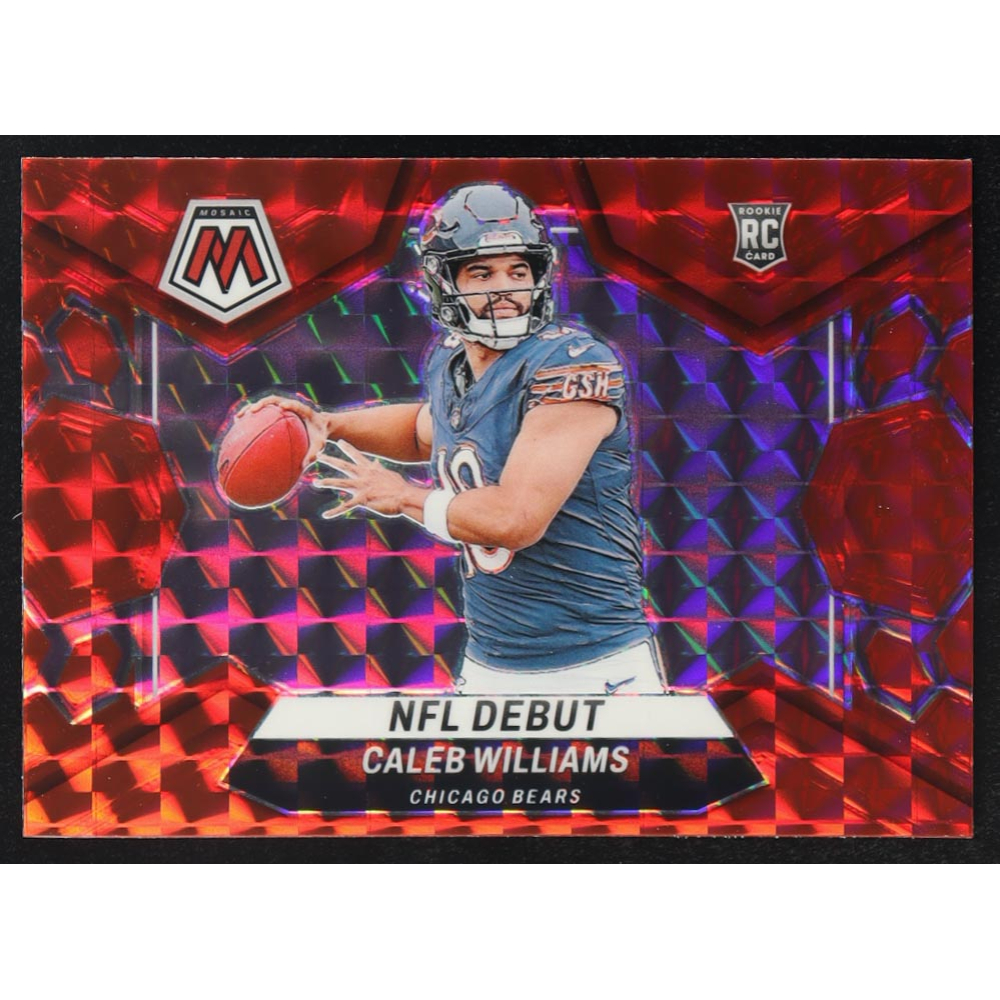 Caleb Williams 2024 Panini Mosaic Mosaic Camo Red #289 DEB at PristineAuction.com