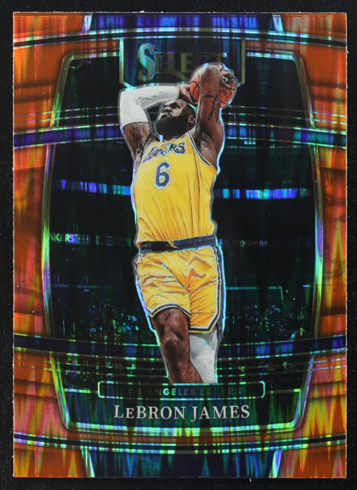 LeBron James 2021-22 Select Prizms Orange Flash #100