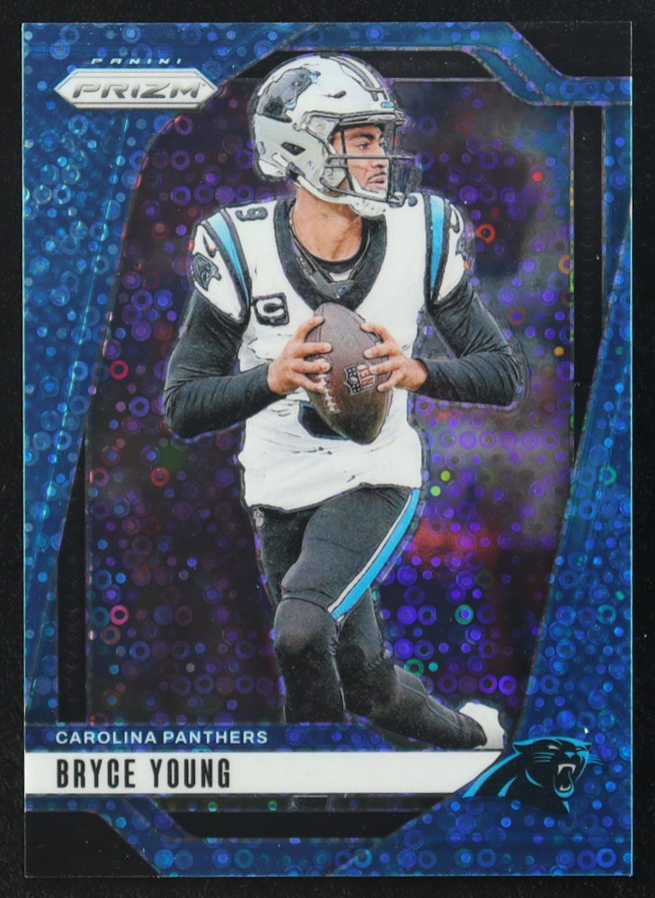 Bryce Young 2024 Panini Prizm Prizms No Huddle Blue #37 RC #51/99