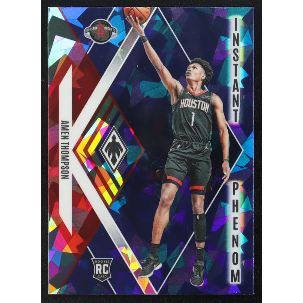 Amen Thompson 2023-24 Panini Phoenix Instant Phenom Phoenix Blue Ice #22 RC at PristineAuction.com