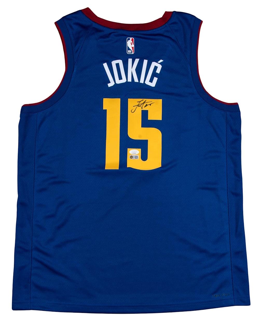 Nikola Jokic Signed Nuggets Authentic Jordan Jersey (JSA) at PristineAuction.com Nikola Jokic Signed Nuggets Authentic Jordan Jersey (JSA) at PristineAuction.com