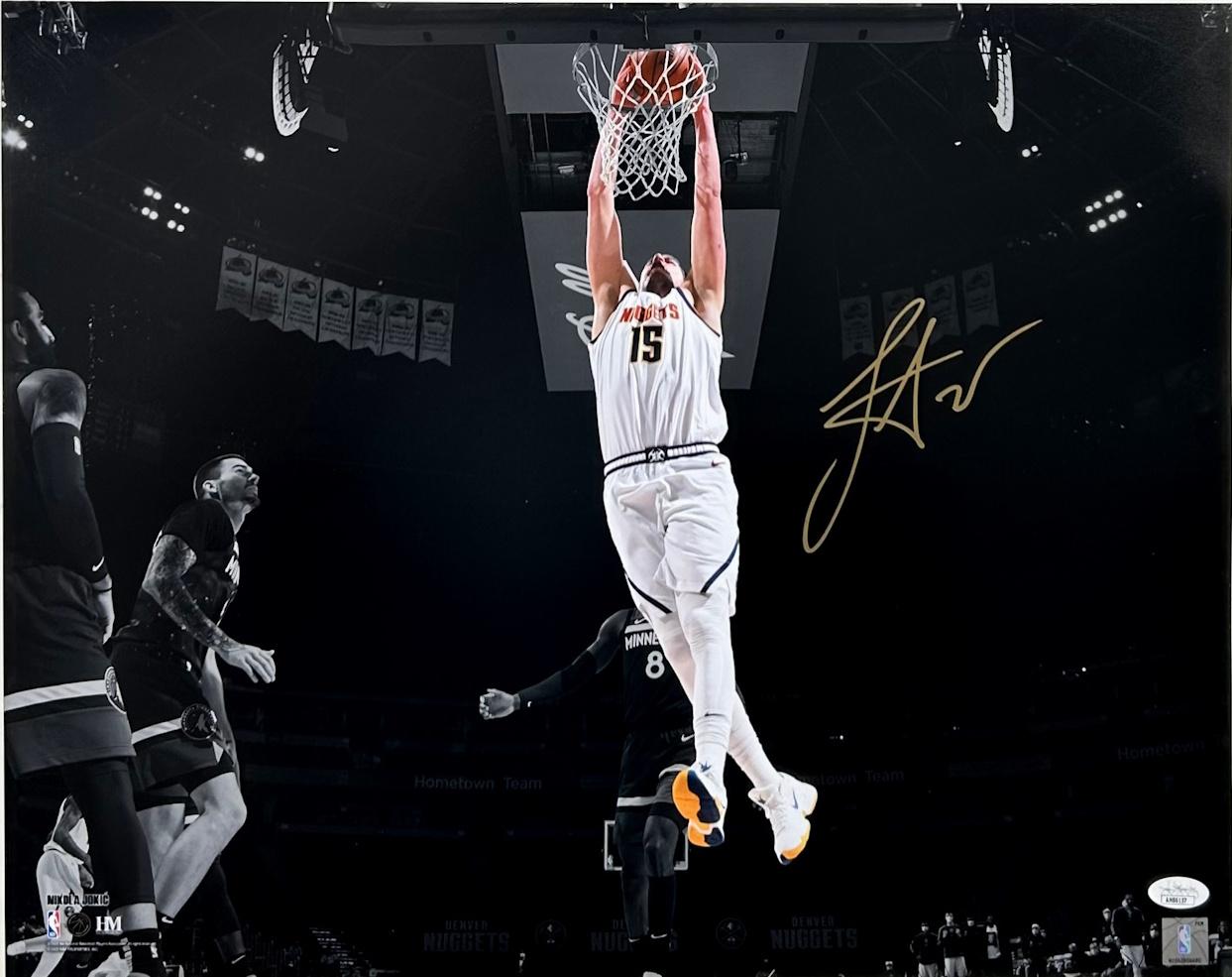 Nikola Jokic Signed Nuggets 16x20 Photo (JSA) at PristineAuction.com Nikola Jokic Signed Nuggets 16x20 Photo (JSA) at PristineAuction.com