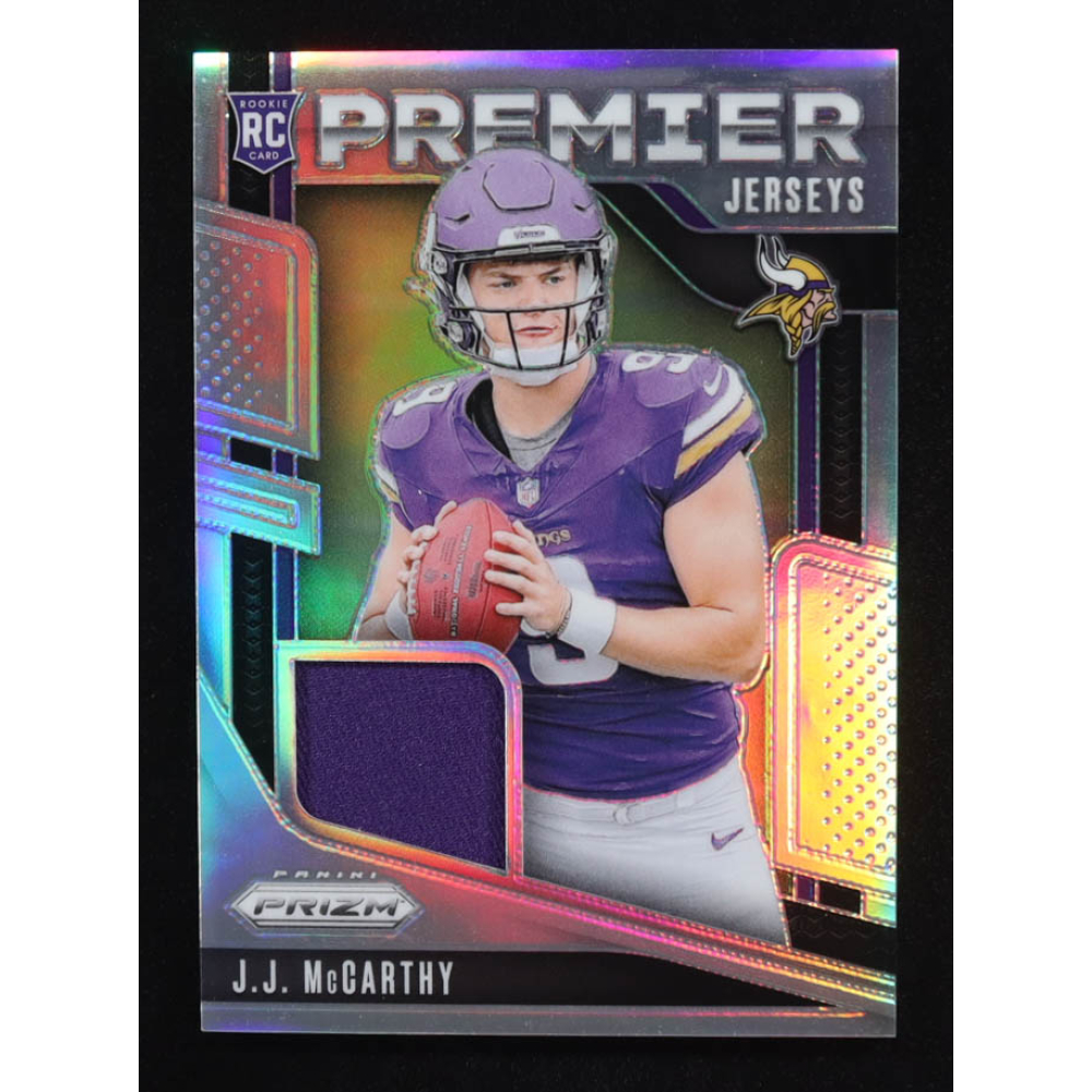 JJ McCarthy 2024 Panini Prizm Premier Jerseys #8 RC at PristineAuction.com