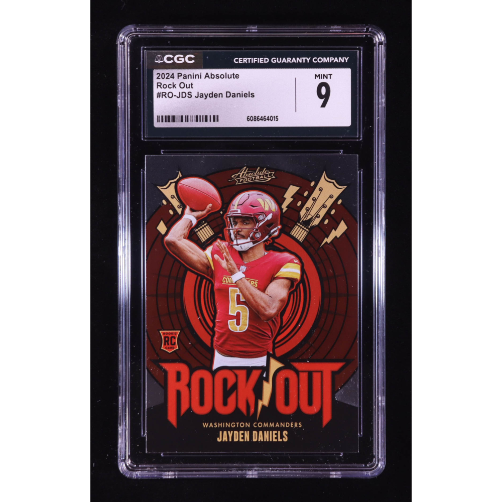 Jayden Daniels 2024 Absolute Rock Out #19 RC (CGC 9) at PristineAuction.com