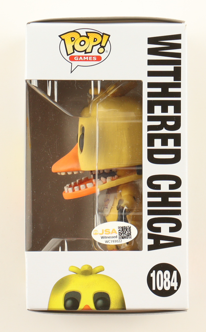 Jess Weiss Signed "Five Nights at Freddy's" #1084 Withered Chica Funko Pop! Vinyl Figure (JSA) at PristineAuction.com Jess Weiss Signed "Five Nights at Freddy's" #1084 Withered Chica Funko Pop! Vinyl Figure (JSA) at PristineAuction.com
