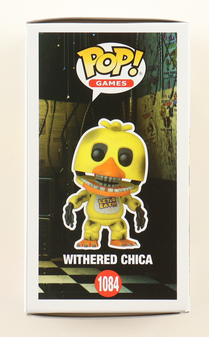 Jess Weiss Signed "Five Nights at Freddy's" #1084 Withered Chica Funko Pop! Vinyl Figure (JSA) at PristineAuction.com Jess Weiss Signed "Five Nights at Freddy's" #1084 Withered Chica Funko Pop! Vinyl Figure (JSA) at PristineAuction.com