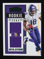 Justin Jefferson 2020 Panini Contenders Rookie Ticket Dual Swatches #8 RC at PristineAuction.com