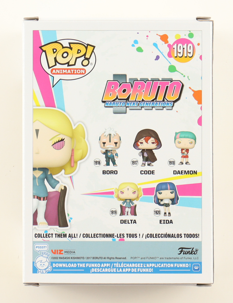 Amber Lee Connors Signed "Boruto: Naruto Next Generations" #1919 Delta Funko Pop! Vinyl Figure Inscribed "Delta" (JSA) at PristineAuction.com Amber Lee Connors Signed "Boruto: Naruto Next Generations" #1919 Delta Funko Pop! Vinyl Figure Inscribed "Delta" (JSA) at PristineAuction.com