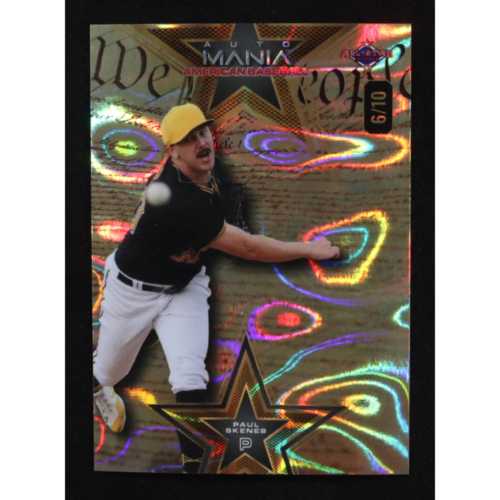 Paul Skenes 2024 Wild Card Auto Mania American Baseball Constitution Lava #AMAS-PS2 #06/10 RC at PristineAuction.com