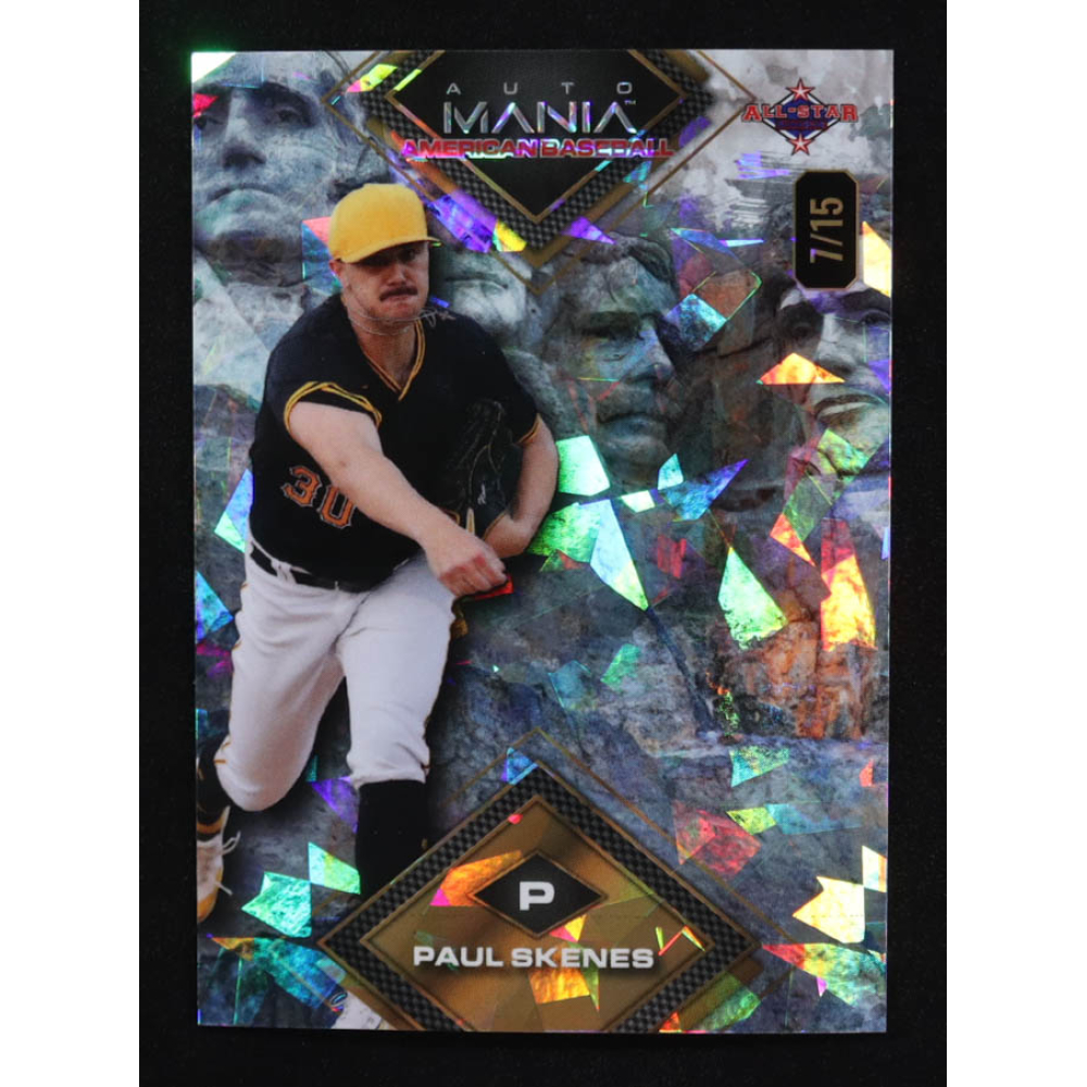 Paul Skenes 2024 Wild Card Auto Mania American Baseball Mt. Rushmore Crystal #AMAD-PS2 #07/15 RC at PristineAuction.com