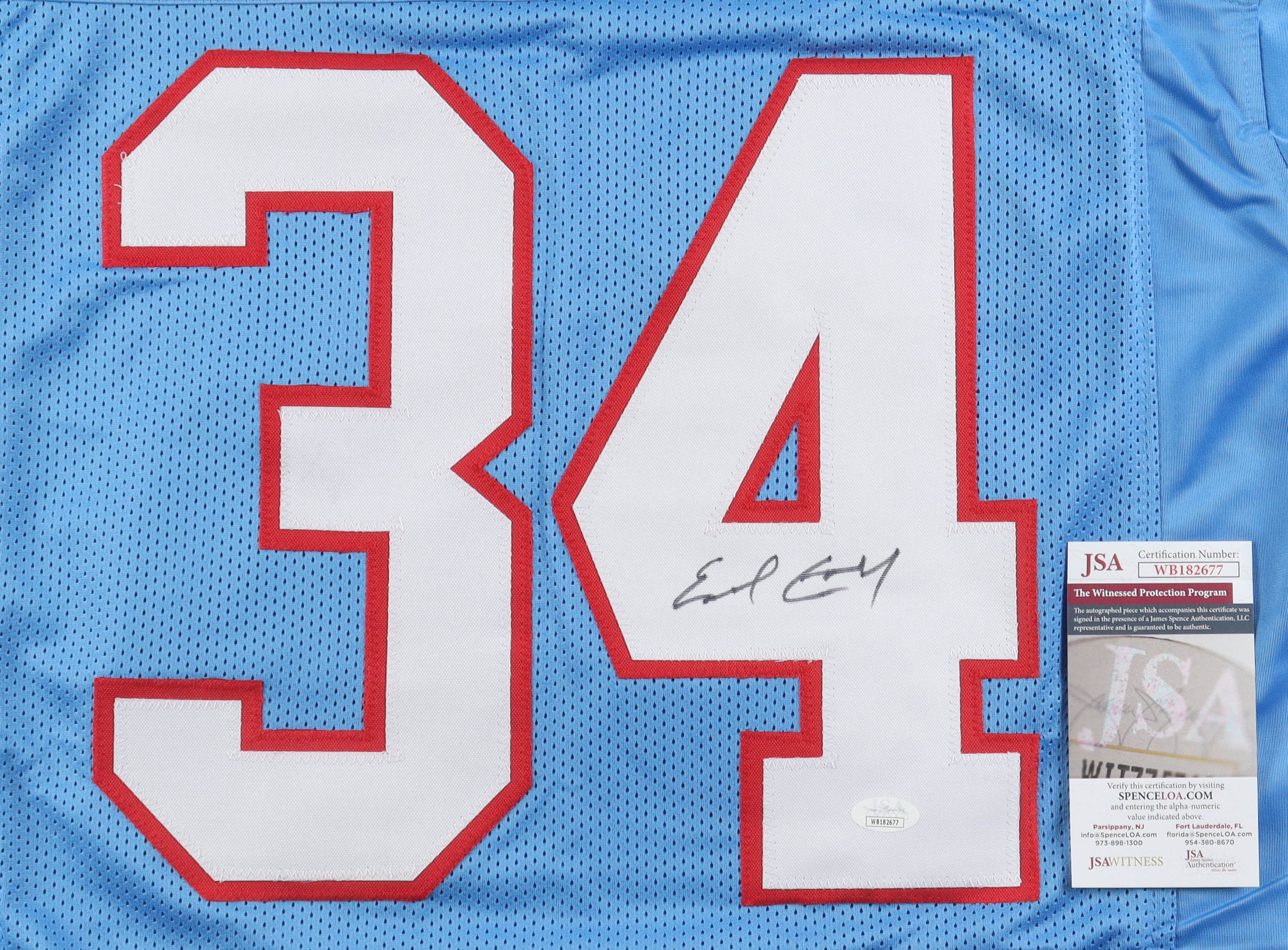 Earl Campbell Signed Jersey (JSA) at PristineAuction.com Earl Campbell Signed Jersey (JSA) at PristineAuction.com