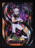 Brock Bowers 2024 Select Prizm Black and Orange Shock #118 RC at PristineAuction.com