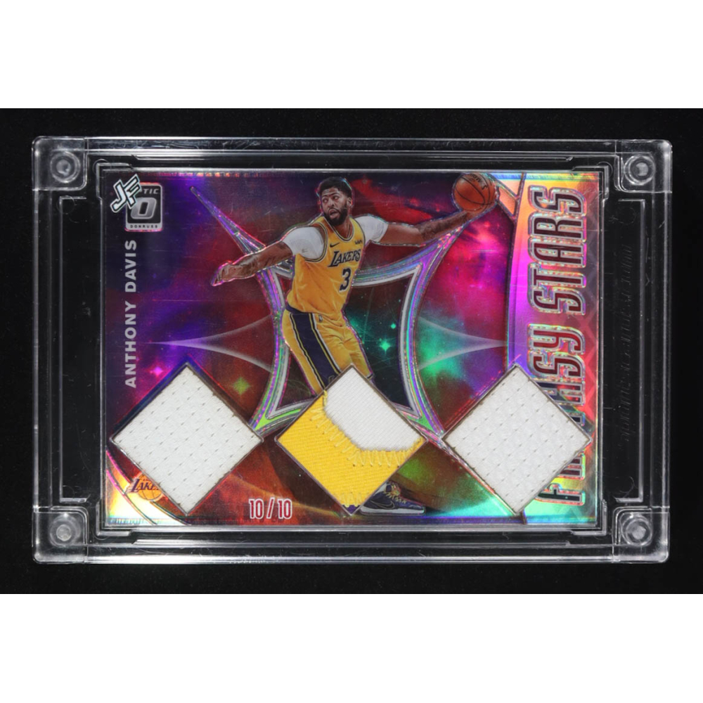 Anthony Davis 2018-19 Jersey Fusion Triple Game Used Swatch #AD18 #10/10 at PristineAuction.com