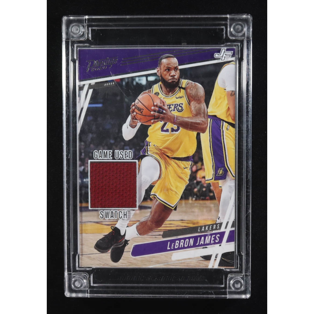 LeBron James 2024 Jersey Fusion Game Used Swatch #LJ17R at PristineAuction.com