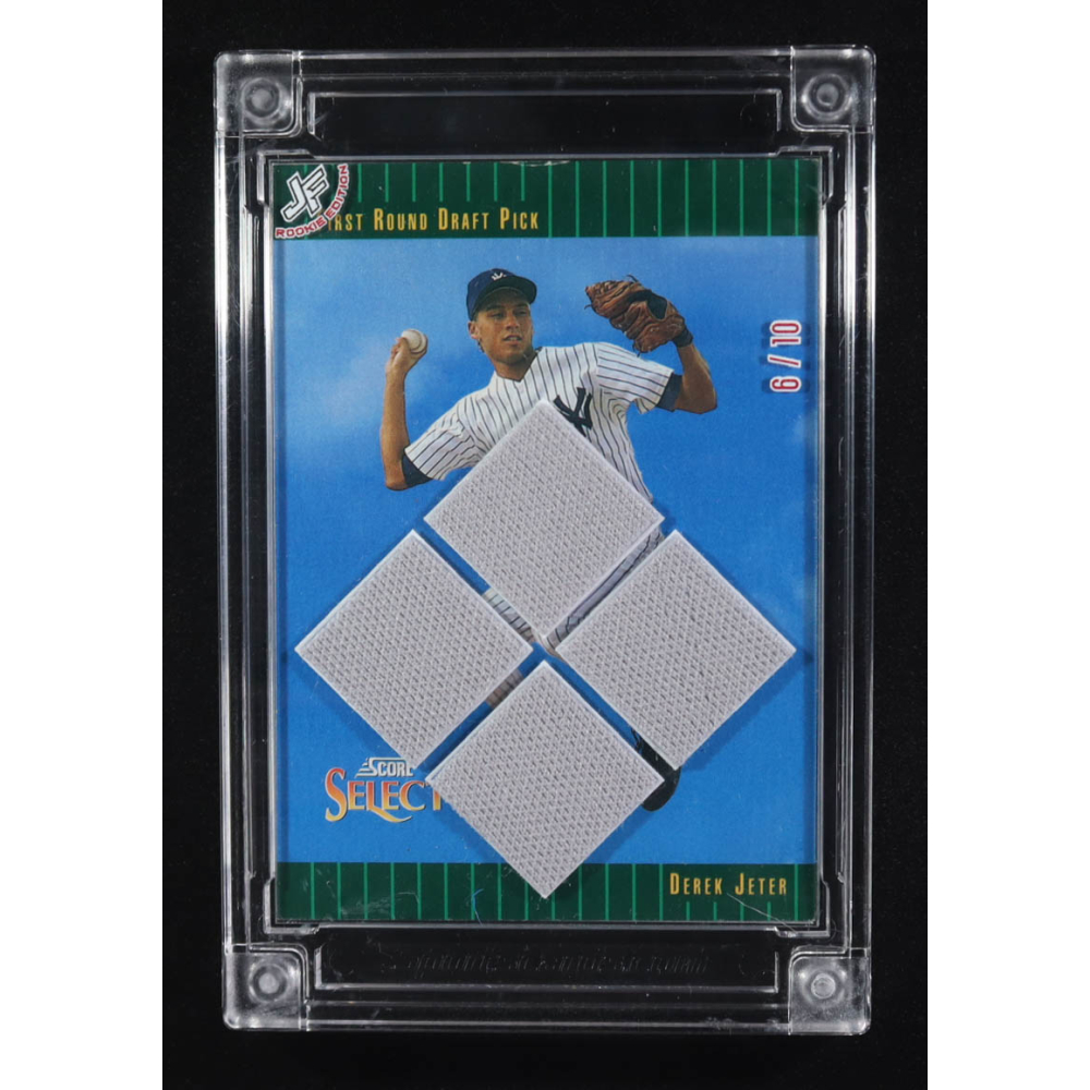 Derek Jeter 2024 Jersey Fusion Quad Game Used Swatch #DJ614 #6/10 with RC at PristineAuction.com