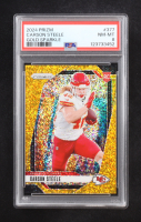 Carson Steele 2024 Prizm Gold Sparkle #377 RC #21/24 (PSA 8) at PristineAuction.com