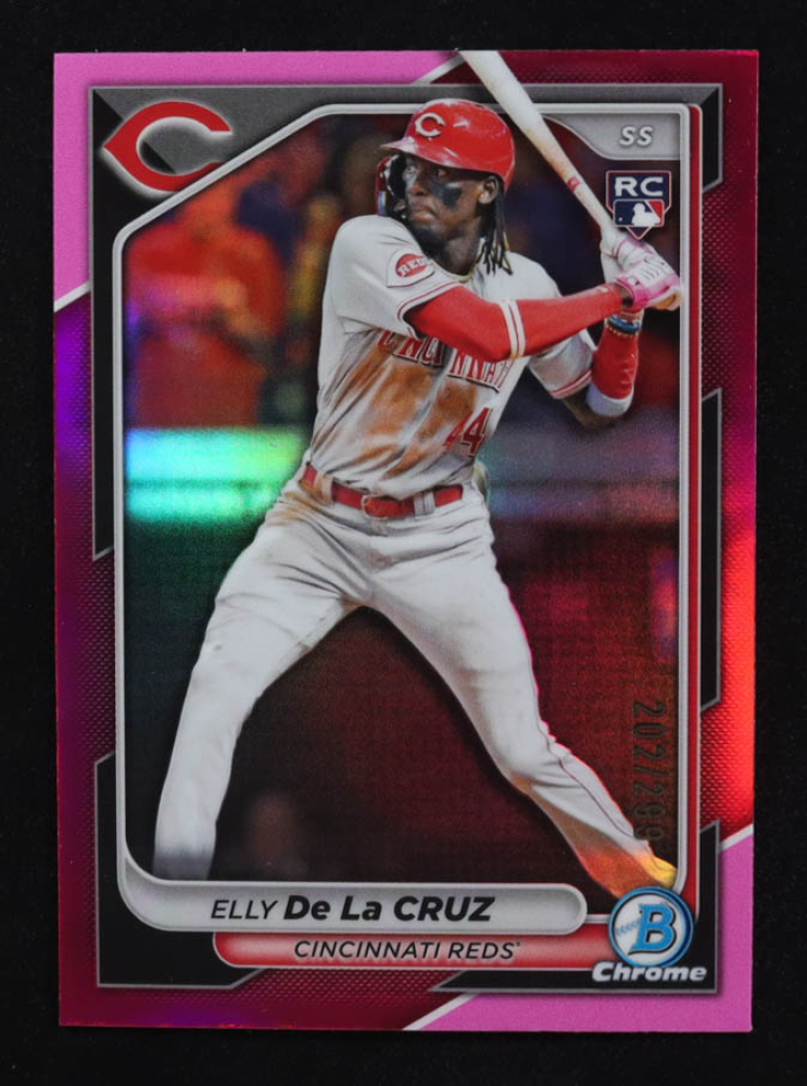 Elly De La Cruz 2024 Bowman Chrome Fuchsia Refractors #42 #202/299 RC