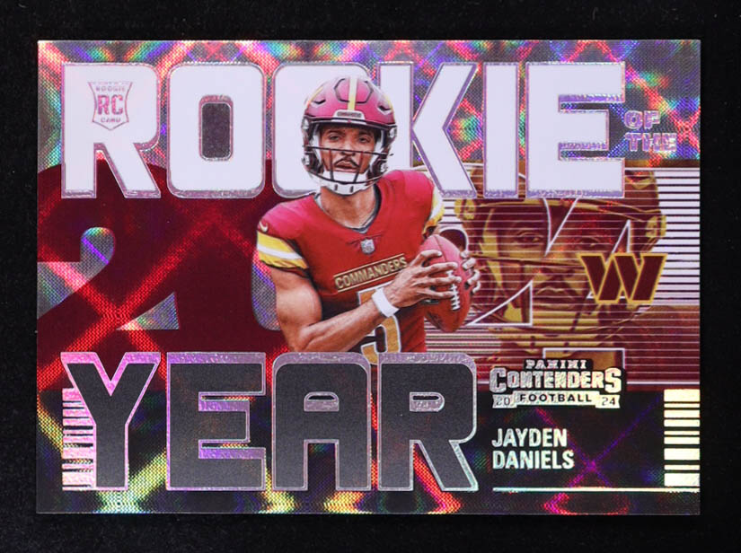 Jayden Daniels 2024 Panini Contenders Rookie of the Year Contenders Silver #2 RC at PristineAuction.com Jayden Daniels 2024 Panini Contenders Rookie of the Year Contenders Silver #2 RC at PristineAuction.com