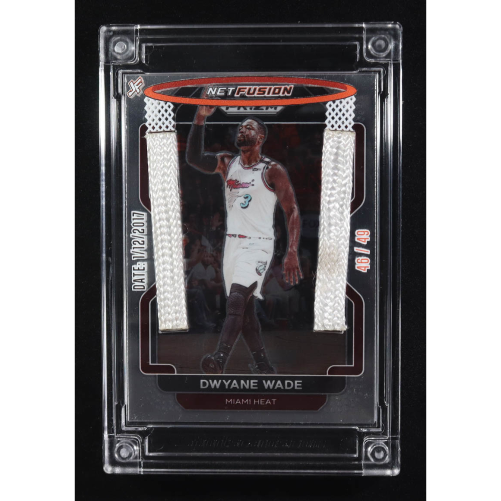 Dwayne Wade 2025 Jersey Fusion Net Fusion 1/12/17 Knicks vs. Bulls Game-Used Net Piece #JFNET57 #46/49 at PristineAuction.com