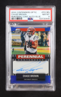 Chase Brown 2024 Panini Perennial Contenders Optic Blue Prizm Auto #PCCBN #55/75 (PSA 8) at PristineAuction.com
