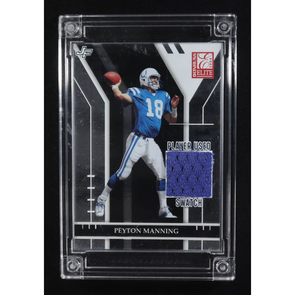 Peyton Manning 2022 Jersey Fusion Game Used Swatch #PM02 at PristineAuction.com