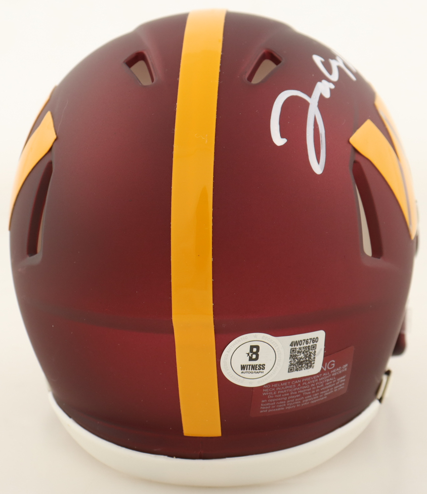 Jacory Croskey-Merritt Signed Commanders Speed Mini Helmet (Beckett) at PristineAuction.com Jacory Croskey-Merritt Signed Commanders Speed Mini Helmet (Beckett) at PristineAuction.com
