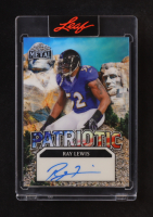 Ray Lewis 2025 Leaf Metal Independence Day Patriotic Autographs Mount Rushmore Prismatic #PRL1 #1/1 at PristineAuction.com