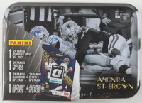 Amon-Ra St. Brown Panini 2025 Championship Collection Football Tin with (4) Packs at PristineAuction.com