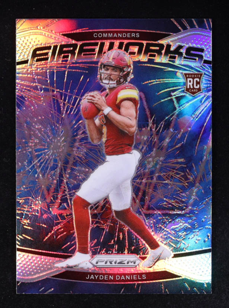 Jayden Daniels 2024 Panini Prizm Fireworks Prizms Silver #24 RC
