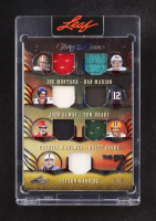 Joe Montana / Dan Marino / John Elway / Tom Brady / Patrick Mahomes / Brett Favre / Peyton Manning 2025 Leaf Glory of the Game The 7 Set USA Flag #T72 #1/5 at PristineAuction.com