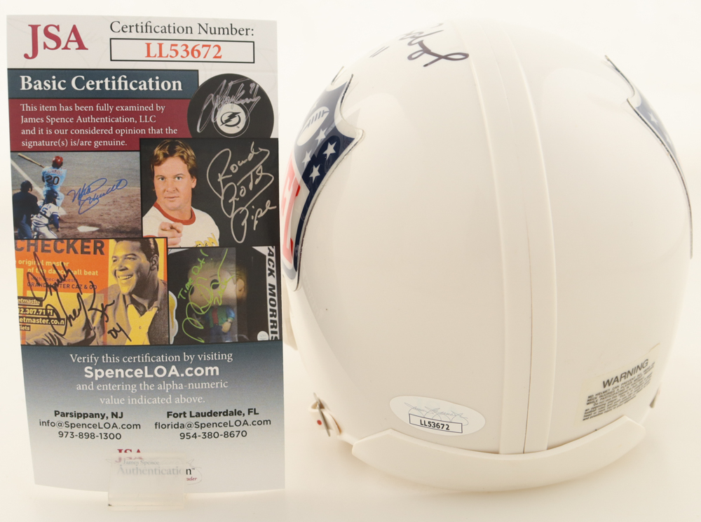 Ed Sabol Signed NFL Shield Logo Mini Helmet Inscribed "HOF 11" (JSA) at PristineAuction.com Ed Sabol Signed NFL Shield Logo Mini Helmet Inscribed "HOF 11" (JSA) at PristineAuction.com