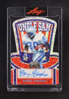 Barry Sanders 2025 Leaf Metal Independence Day Uncle Sam Autographs Sparkle #USBS1 #1/1 at PristineAuction.com