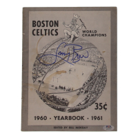 Larry Bird Signed 1960-61 Celtics Yearbook (PSA) at PristineAuction.com