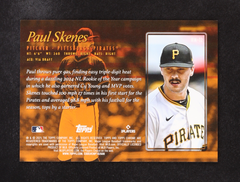 Paul Skenes 2025 Topps Chrome Hobby Masters #HM12 at PristineAuction.com Paul Skenes 2025 Topps Chrome Hobby Masters #HM12 at PristineAuction.com