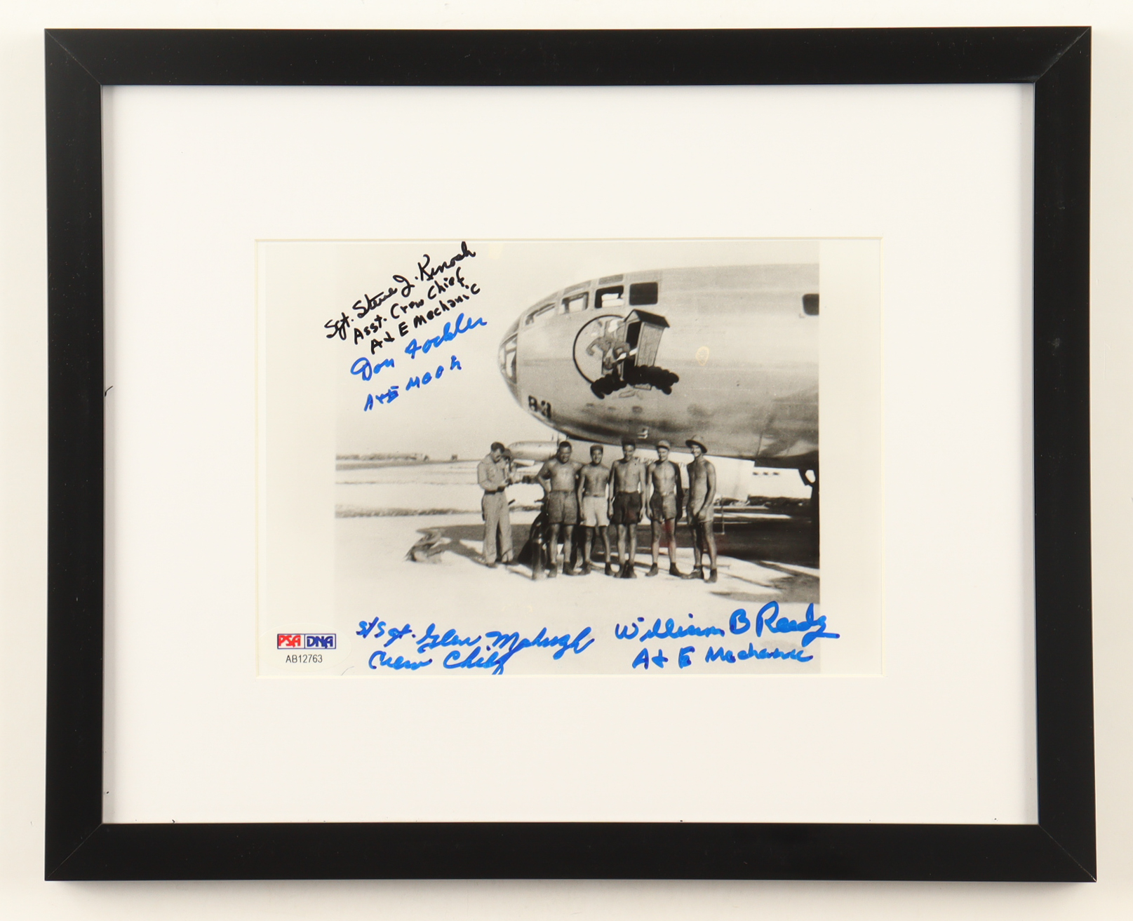 WWII B-29 Full House Crew Signed 5x7 Photograph (PSA) x4 Atomic Bomb Mission Crew at PristineAuction.com WWII B-29 Full House Crew Signed 5x7 Photograph (PSA) x4 Atomic Bomb Mission Crew at PristineAuction.com