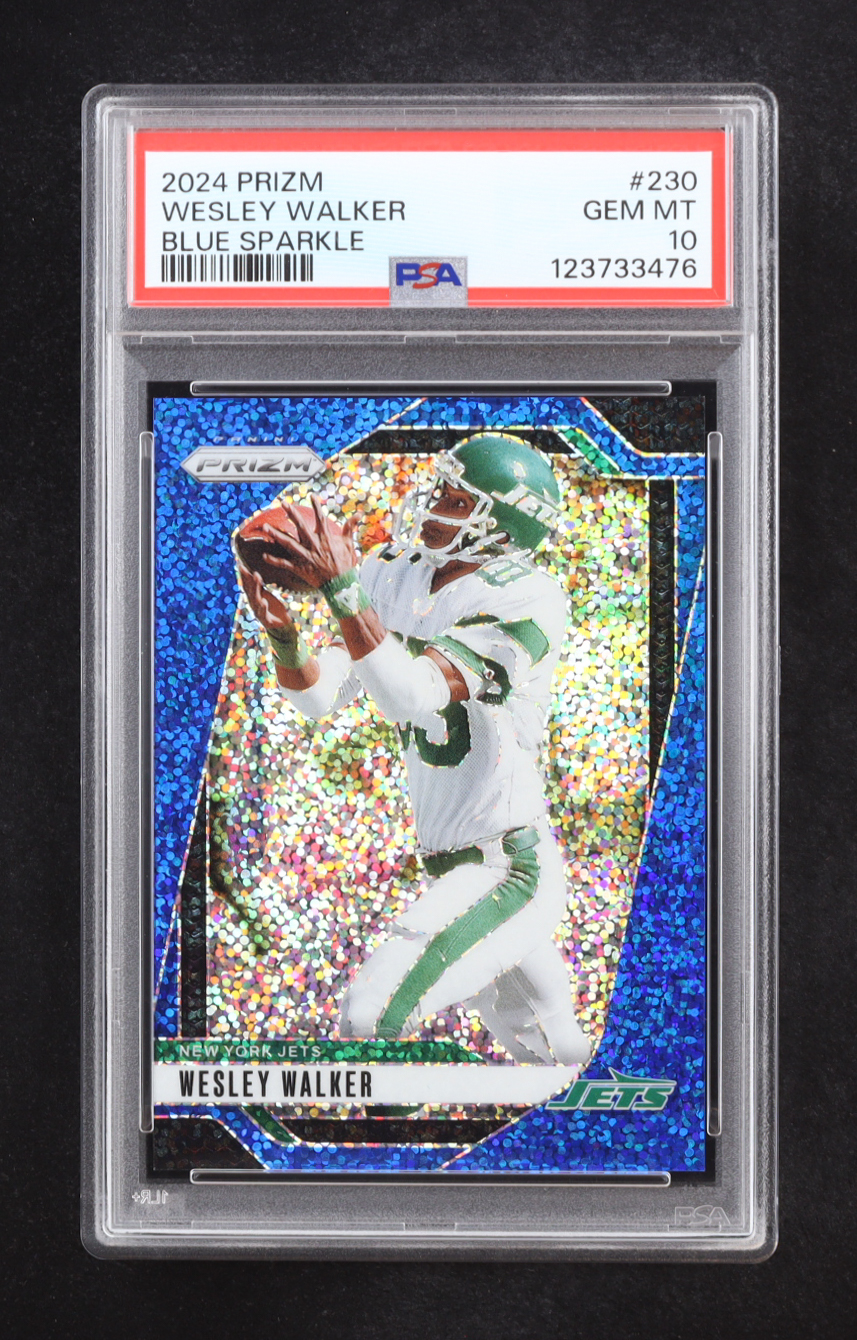 Wesley Walker 2024 Panini Prizm Blue Sparkle #230 #39/96 (PSA 10) at PristineAuction.com Wesley Walker 2024 Panini Prizm Blue Sparkle #230 #39/96 (PSA 10) at PristineAuction.com