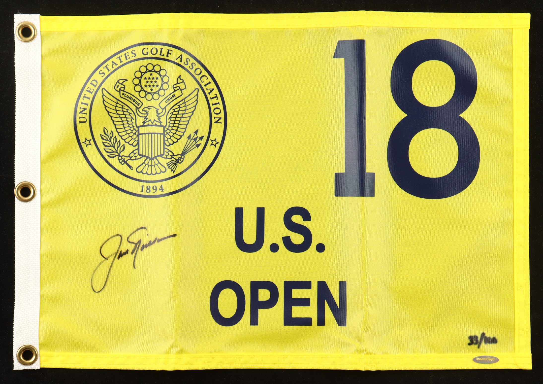 Jack Nicklaus Signed LE 1980 U.S. Open Pin Flag (UDA) at PristineAuction.com Jack Nicklaus Signed LE 1980 U.S. Open Pin Flag (UDA) at PristineAuction.com