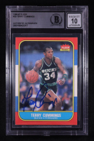 Terry Cummings Signed 1986-87 Fleer #20 RC (BGS | Auto Grade 10) at PristineAuction.com