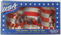 1996 Starting Lineup Team USA Basketball Players Action Figure Set One of Two with John Stockton, Shaquille O'Neal, Scottie Pippen & Original Packaging at PristineAuction.com