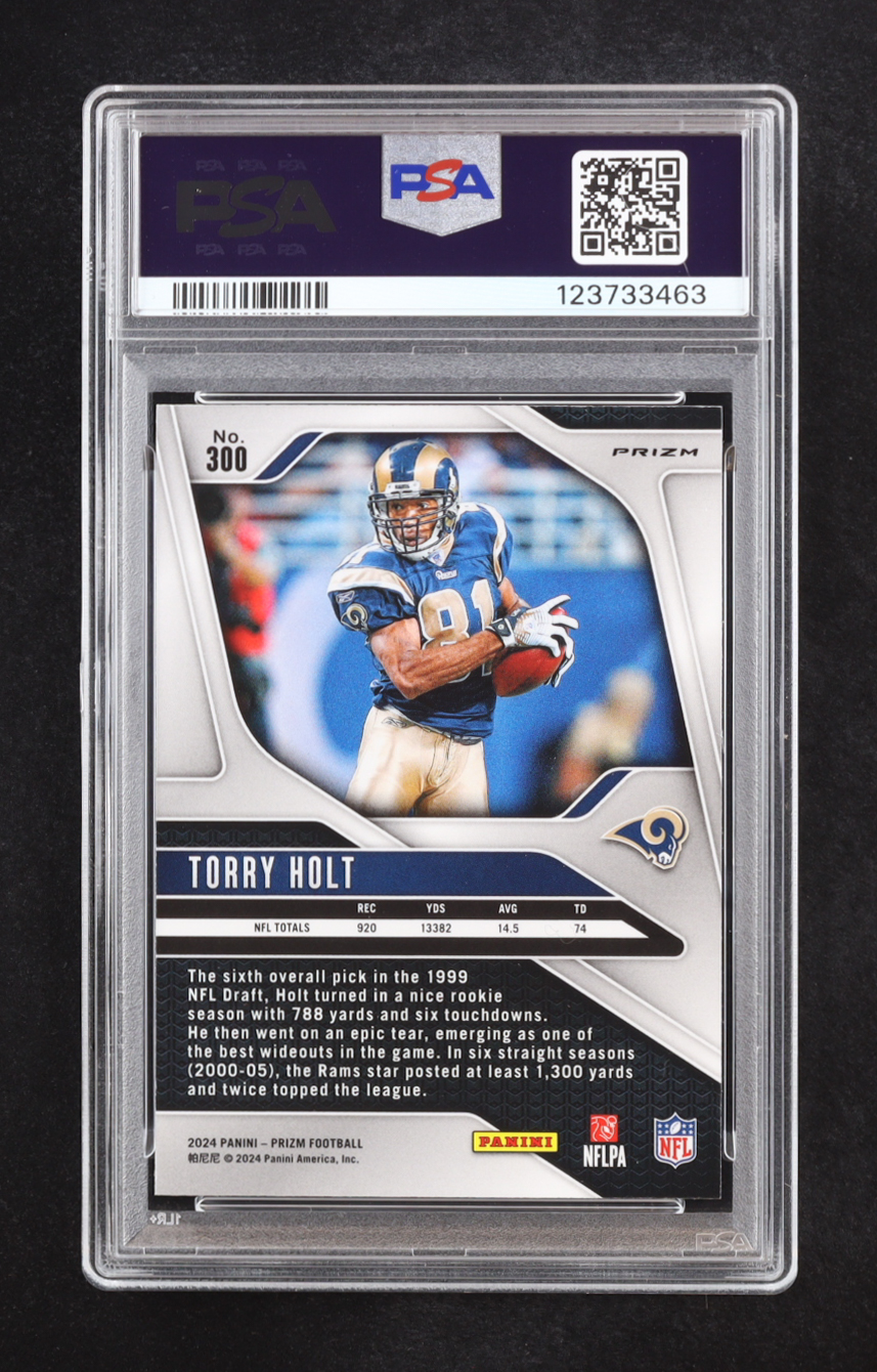 Torry Holt 2024 Panini Prizm Red Sparkle #300 (PSA 9) at PristineAuction.com Torry Holt 2024 Panini Prizm Red Sparkle #300 (PSA 9) at PristineAuction.com