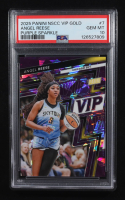 Angel Reese 2025 Panini National Convention VIP Gold Packs Purple Sparkle #7 #43/50 (PSA 10) at PristineAuction.com