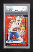 James Cook 2024 Panini Prizm Red Sparkle #29 (PSA 10) at PristineAuction.com
