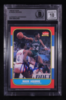 Mark Aguirre Signed 1986-87 Fleer #3 RC (BGS | Auto Grade 10) at PristineAuction.com