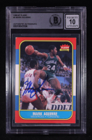 Mark Aguirre Signed 1986-87 Fleer #3 RC (BGS | Auto Grade 10) at PristineAuction.com