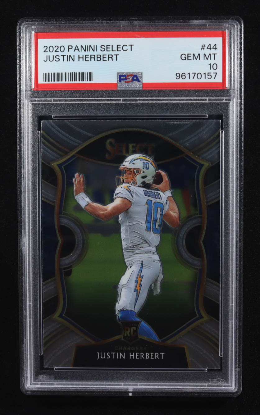 Justin Herbert 2020 Panini Select #44 RC (PSA 10) at PristineAuction.com Justin Herbert 2020 Panini Select #44 RC (PSA 10) at PristineAuction.com