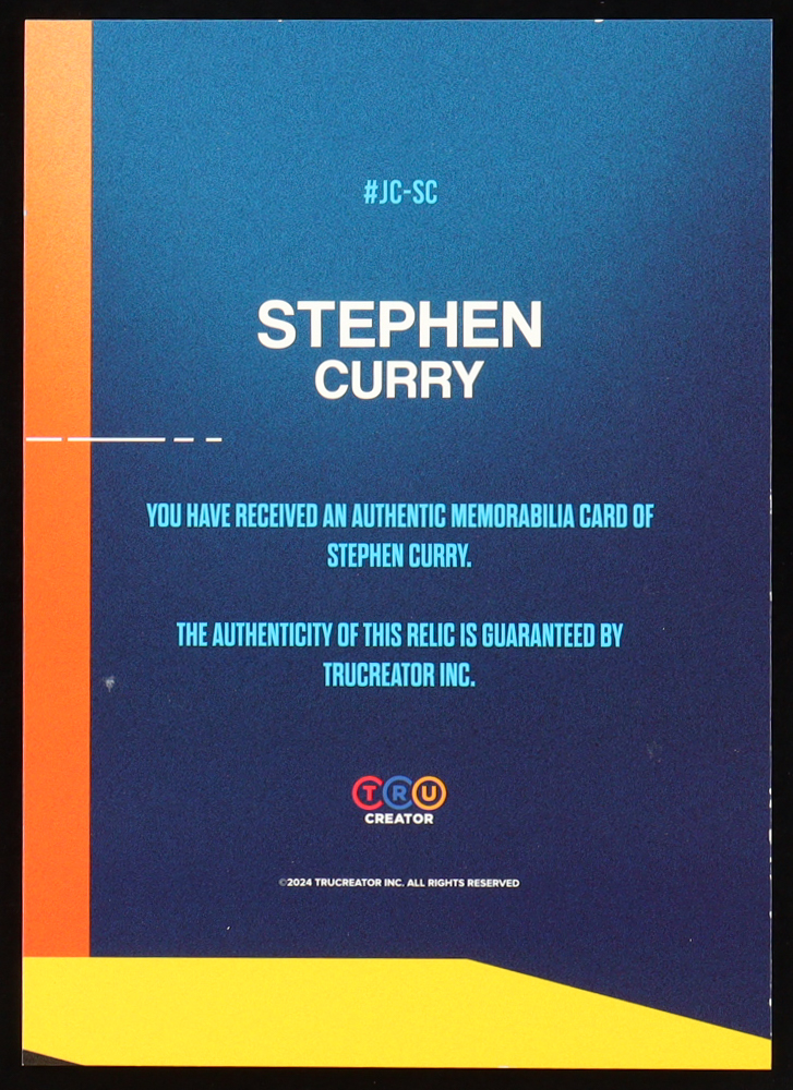 Stephen Curry 2024 TruSport Jumbo Trucreator Cracked Ice #05 #JC-SC JSY at PristineAuction.com Stephen Curry 2024 TruSport Jumbo Trucreator Cracked Ice #05 #JC-SC JSY at PristineAuction.com
